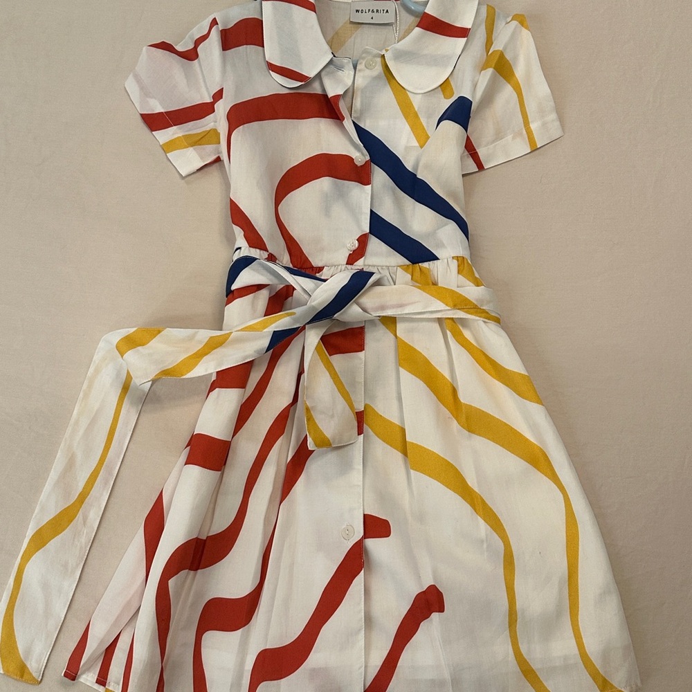 Girls Dress with Peter Pan Collar perfect for summer and July 4 BNWT
